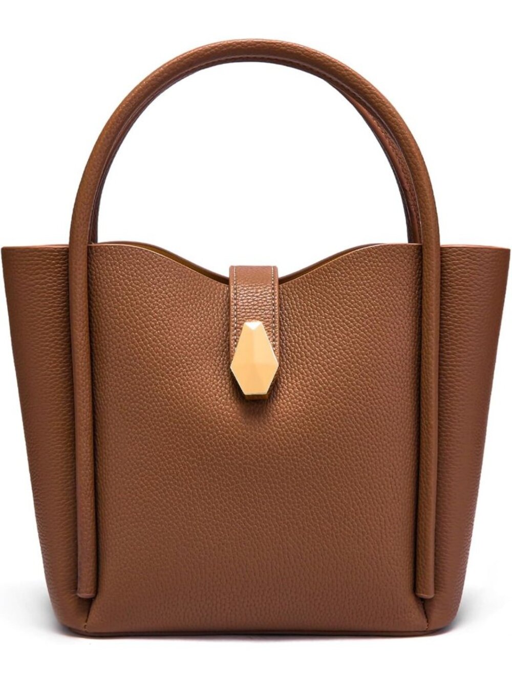 Stylish Genuine Leather Bucket Bag for Women - Chic Tote Shoulder Purse